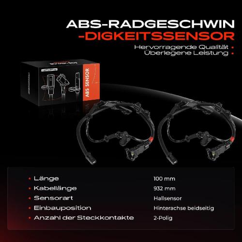 Frankberg 2x ABS Sensor Hinterachse beidseitig für Hyundai i20 Active Coupe Hatchback Van 1.0L 1.1L 1.2L 1.4L Bj ab 2014 Bild Frankberg 2x ABS Sensor Hinterachse beidseitig für Hyundai i20 Active Coupe Hatchback Van 1.0L 1.1L 1.2L 1.4L Bj ab 2014