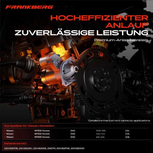 1x Magnetschalter Starter für Nissan NP300 Navara D40 2.5L 3.0L 2006-2015 Bild 1x Magnetschalter Starter für Nissan NP300 Navara D40 2.5L 3.0L 2006-2015