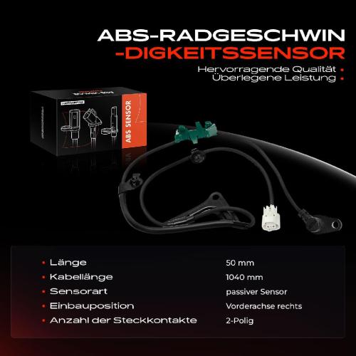 Frankberg 1x ABS Sensor Vorderachse rechts für Toyota Gaia M1 Nadia SXN1 Picnic XM1 2.0L 2.2L 1996-2004 Bild Frankberg 1x ABS Sensor Vorderachse rechts für Toyota Gaia M1 Nadia SXN1 Picnic XM1 2.0L 2.2L 1996-2004