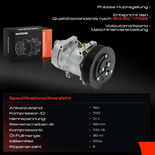 Frankberg 1x Klimakompressor für Nissan Cabstar F24M F24W 2.5L 2006-2012 Bild Frankberg 1x Klimakompressor für Nissan Cabstar F24M F24W 2.5L 2006-2012