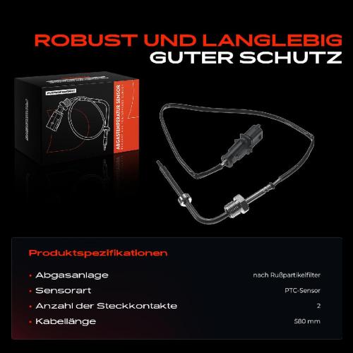 Frankberg 1x Abgastemperatursensor für Fiat Fiorino MPV Qubo 225 1.3L Bild Frankberg 1x Abgastemperatursensor für Fiat Fiorino MPV Qubo 225 1.3L