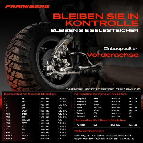 2x Traggelenk Vorderachse für Nissan Kubistar Kasten Renault 11 Kasten/Schrägheck 19 I II Cabriolet Bild 2x Traggelenk Vorderachse für Nissan Kubistar Kasten Renault 11 Kasten/Schrägheck 19 I II Cabriolet