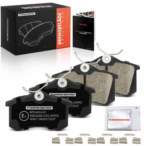 Frankberg 4x Bremsbeläge Hinterachse für Audi A3 Sportback A4 Avant A6 Seat Ibiza III Skoda Octavia II Combi Bild Frankberg 4x Bremsbeläge Hinterachse für Audi A3 Sportback A4 Avant A6 Seat Ibiza III Skoda Octavia II Combi
