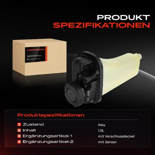 1x Ausgleichsbehälter Kühlmittelbehälter für BMW 3er E36 7er E38 5er E39 mit Deckel und Sensor Bild 1x Ausgleichsbehälter Kühlmittelbehälter für BMW 3er E36 7er E38 5er E39 mit Deckel und Sensor