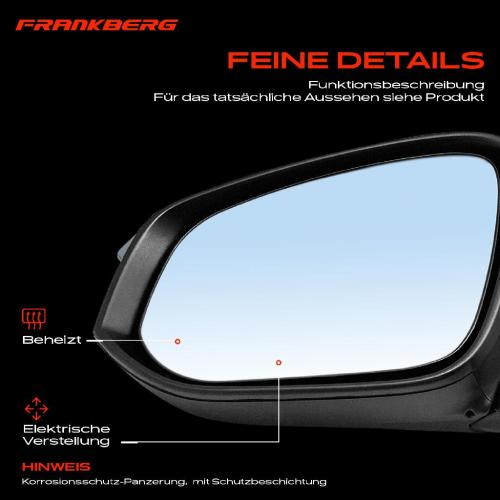 Frankberg 1x Außenspiegel Links für Toyota RAV 4 IV Van A4 2.0L 2.2L 2.5L 2012-2019 Bild Frankberg 1x Außenspiegel Links für Toyota RAV 4 IV Van A4 2.0L 2.2L 2.5L 2012-2019