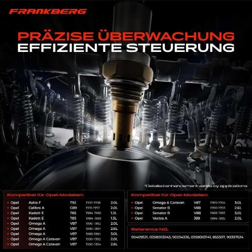 Frankberg 1x Lambdasonde Regelsonde Vor Katalysator für Opel Omega A Astra F Kadett E Senator Vectra Bild Frankberg 1x Lambdasonde Regelsonde Vor Katalysator für Opel Omega A Astra F Kadett E Senator Vectra