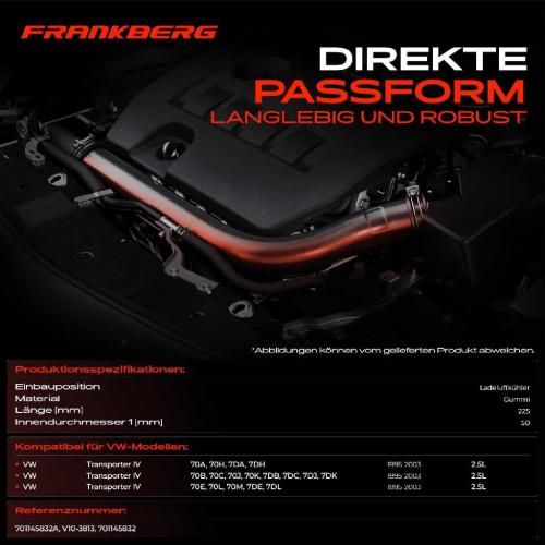 Frankberg 1x Kühlerschlauch Turboschlauch für VW Transporter IV Bus IV Kasten IV Pritsche/Fahrgestell Bild Frankberg 1x Kühlerschlauch Turboschlauch für VW Transporter IV Bus IV Kasten IV Pritsche/Fahrgestell