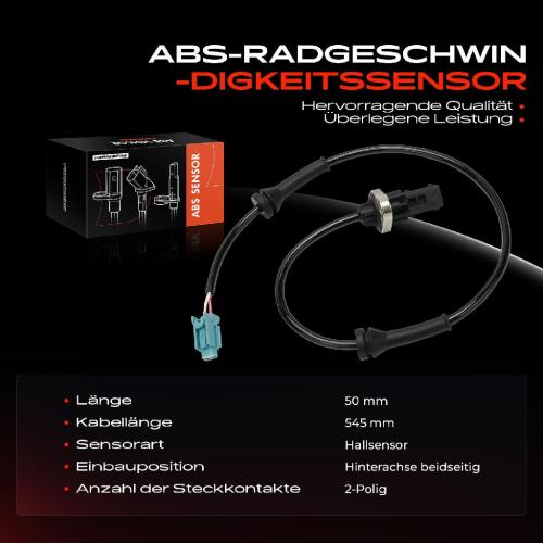 Frankberg 1x ABS Sensor Hinterachse beidseitig für Nissan Cabstar F24M F24W NT400 Cabstar F24M 2.5L 3.0L Bj ab 2006 Bild Frankberg 1x ABS Sensor Hinterachse beidseitig für Nissan Cabstar F24M F24W NT400 Cabstar F24M 2.5L 3.0L Bj ab 2006