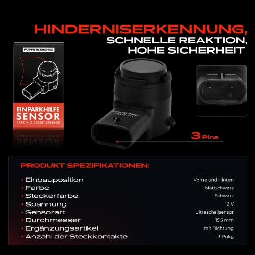 1x Parksensor PDC Sensor Vorne und Hinten für Tesla Model S 5YJS Model X 5YJX Bild 1x Parksensor PDC Sensor Vorne und Hinten für Tesla Model S 5YJS Model X 5YJX