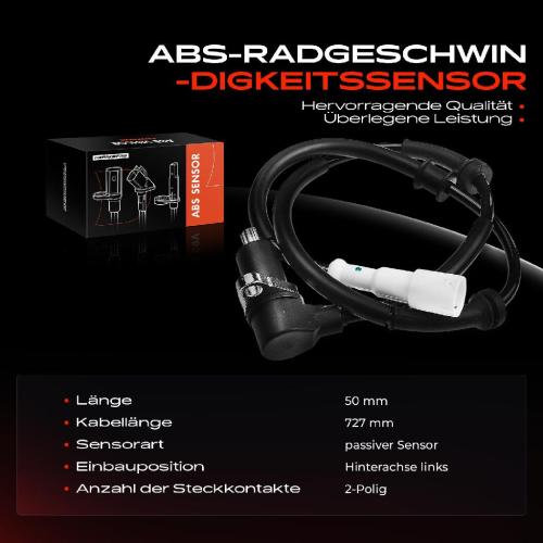 Frankberg 1x ABS Sensor Hinterachse links für Renault Kangoo Express 1.2L 1.4L 1.5L 1.6L 1.9L 1997-2003 Bild Frankberg 1x ABS Sensor Hinterachse links für Renault Kangoo Express 1.2L 1.4L 1.5L 1.6L 1.9L 1997-2003