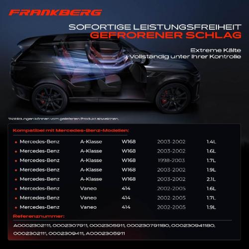 Frankberg 1x Klimakompressor für Mercedes-Benz A-Klasse W168 Vaneo 414 1998-2005 Bild Frankberg 1x Klimakompressor für Mercedes-Benz A-Klasse W168 Vaneo 414 1998-2005
