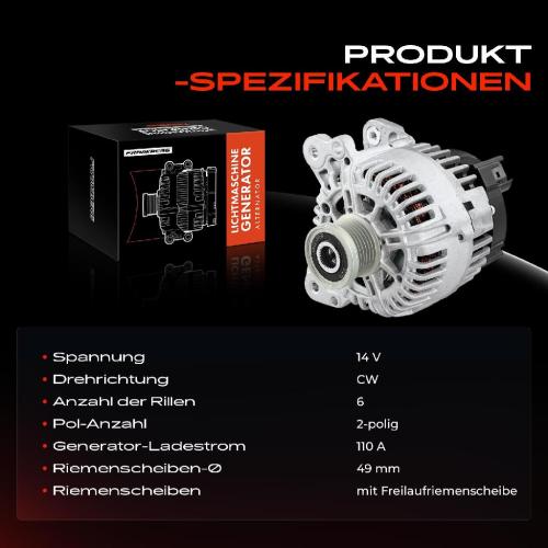 1x Lichtmaschine Generator für VW Golf Polo Audi A1 A3 Skoda Fabia Seat 1.2L Bild 1x Lichtmaschine Generator für VW Golf Polo Audi A1 A3 Skoda Fabia Seat 1.2L