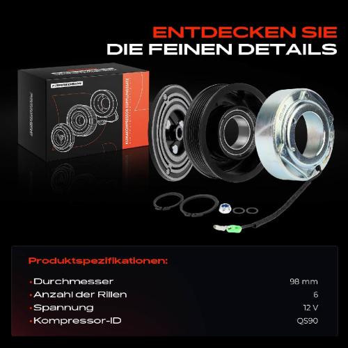 1x Magnetkupplung Klimakompressor für Mitsubishi Lancer Outlander Peugeot 4007 4008 Bild 1x Magnetkupplung Klimakompressor für Mitsubishi Lancer Outlander Peugeot 4007 4008