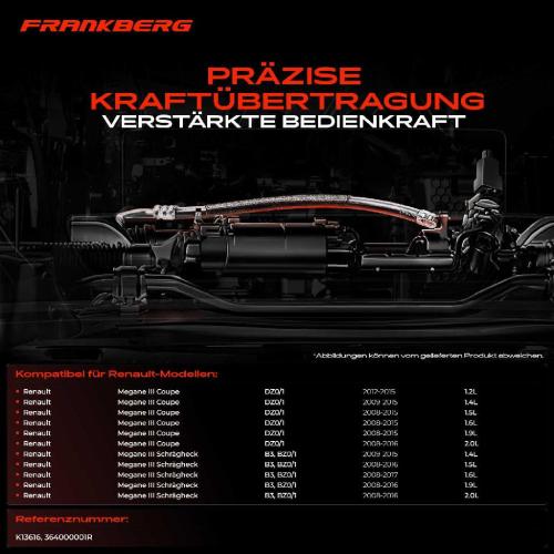 1x Seilzug Feststellbremse Hinterachse beidseitig für Renault Megane III 1.2L-2.0L Bild 1x Seilzug Feststellbremse Hinterachse beidseitig für Renault Megane III 1.2L-2.0L