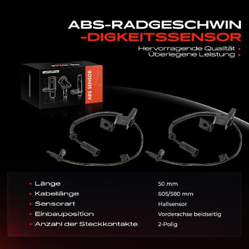 Frankberg 2x ABS Sensor Vorderachse beidseitig für Ford Galaxy CK Galaxy MK III Van S-Max CJ WA6 1.5L Bj ab 2015 Bild Frankberg 2x ABS Sensor Vorderachse beidseitig für Ford Galaxy CK Galaxy MK III Van S-Max CJ WA6 1.5L Bj ab 2015