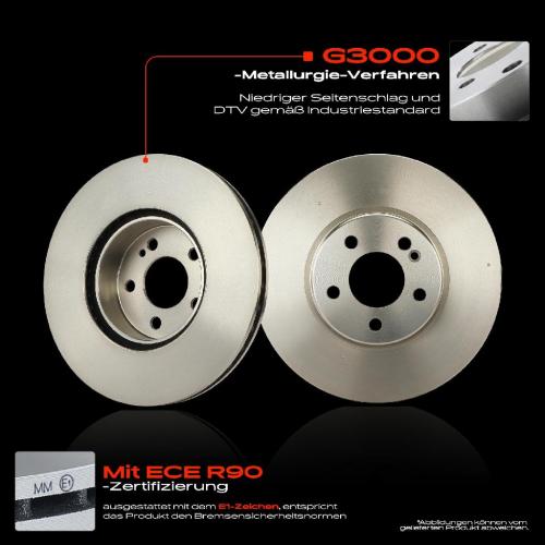 2x Bremsscheiben Vorderachse für Mercedes-Benz C-Klasse Cabriolet W205 A205 C205 S205 2014-2023 Bild 2x Bremsscheiben Vorderachse für Mercedes-Benz C-Klasse Cabriolet W205 A205 C205 S205 2014-2023