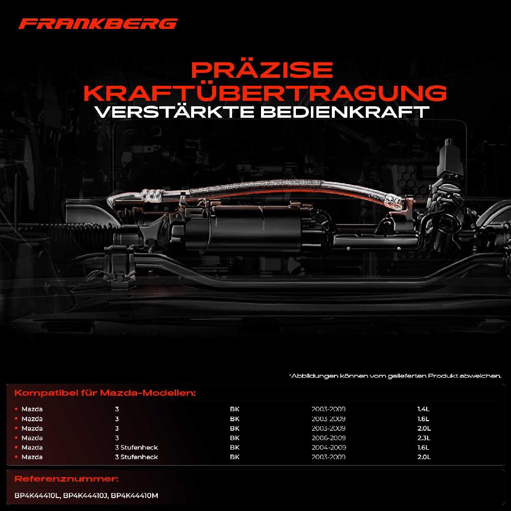 1x Seilzug Feststellbremse Hinterachse rechts für Mazda 3 BK 3 Stufenheck 1.4L-2.3L