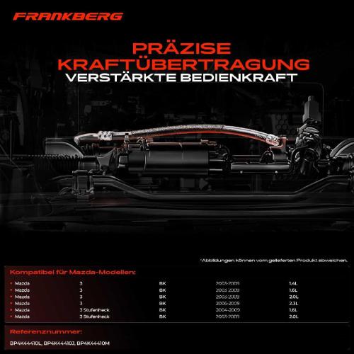 1x Seilzug Feststellbremse Hinterachse rechts für Mazda 3 BK 3 Stufenheck 1.4L-2.3L Bild 1x Seilzug Feststellbremse Hinterachse rechts für Mazda 3 BK 3 Stufenheck 1.4L-2.3L