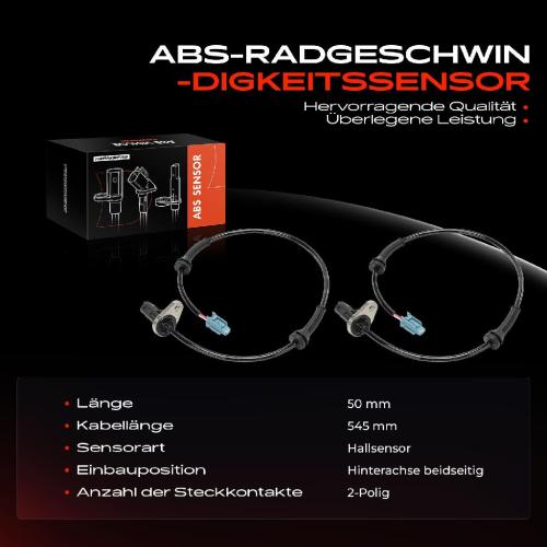 Frankberg 2x ABS Sensor Hinterachse beidseitig für Nissan Cabstar F24M F24W NT400 Cabstar F24M 2.5L 3.0L Bj ab 2006 Bild Frankberg 2x ABS Sensor Hinterachse beidseitig für Nissan Cabstar F24M F24W NT400 Cabstar F24M 2.5L 3.0L Bj ab 2006