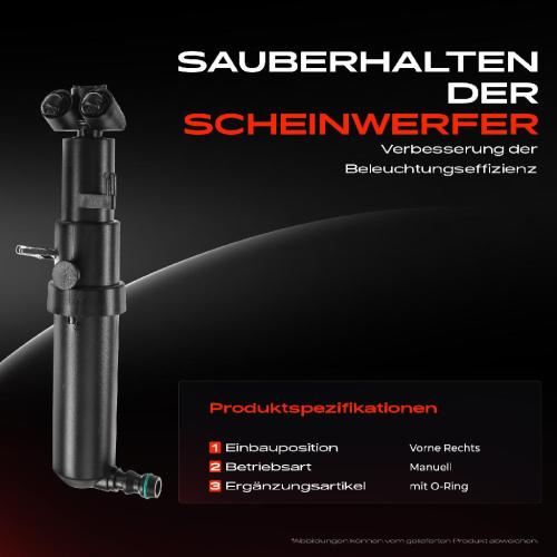 1x Scheinwerferreinigung Waschwasserdüse Vorne Rechts für Mercedes-Benz S-Klasse W221 V221 C216 Bild 1x Scheinwerferreinigung Waschwasserdüse Vorne Rechts für Mercedes-Benz S-Klasse W221 V221 C216
