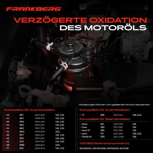 1x Reparatursatz Kurbelgehäuseentlüftung für VW Passat Scirocco Audi A3 Seat Skoda Superb II Bild 1x Reparatursatz Kurbelgehäuseentlüftung für VW Passat Scirocco Audi A3 Seat Skoda Superb II