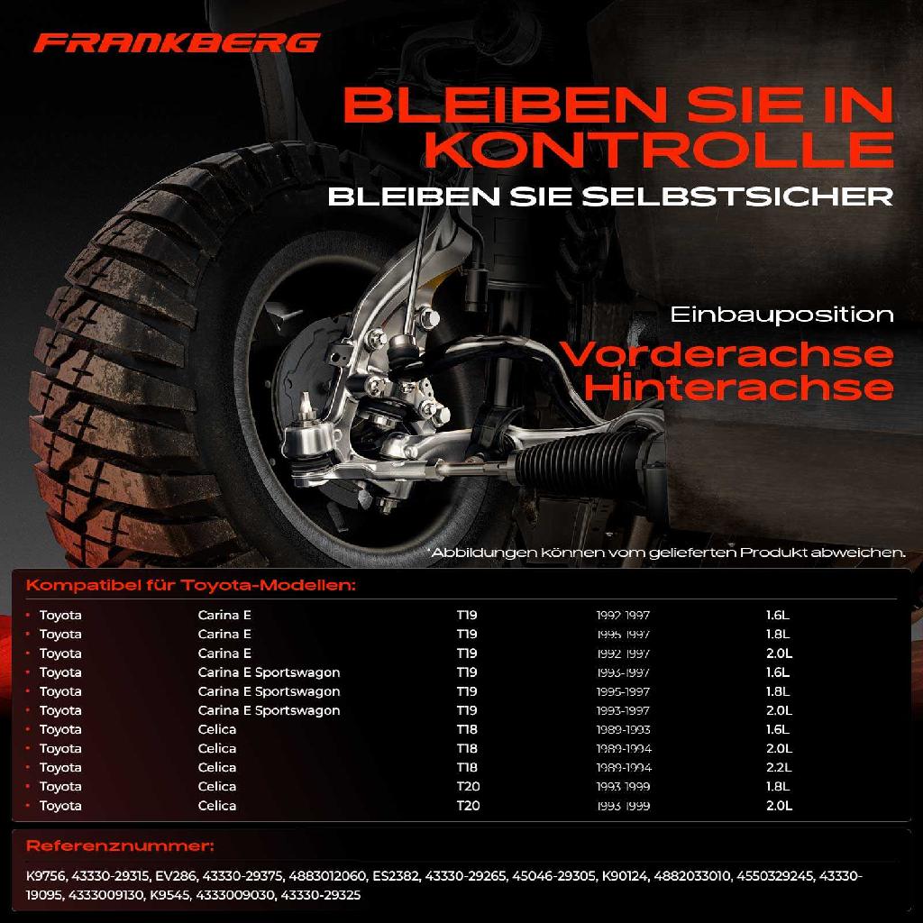 1x Querlenker Satz Vorderachse für Toyota Carina E Sportswagon Stufenheck Celica Cabriolet Coupe