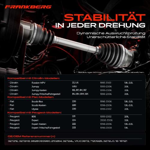 1x Antriebswelle Vorderachse Links für Citroën Jumpy Fiat Scudo Peugeot 106 I I 1A 1C Bild 1x Antriebswelle Vorderachse Links für Citroën Jumpy Fiat Scudo Peugeot 106 I I 1A 1C