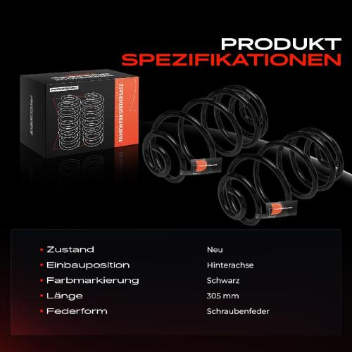 2x Fahrwerksfeder Hinterachse für Opel Astra H Caravan A04 Kombi L70 2004-2015 Bild 2x Fahrwerksfeder Hinterachse für Opel Astra H Caravan A04 Kombi L70 2004-2015