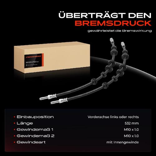 2x Bremsschlauch Bremsschläuche Vorne für Audi Q5 8RB FYB FYG 2.0L 3.0L 3.2L Bild 2x Bremsschlauch Bremsschläuche Vorne für Audi Q5 8RB FYB FYG 2.0L 3.0L 3.2L