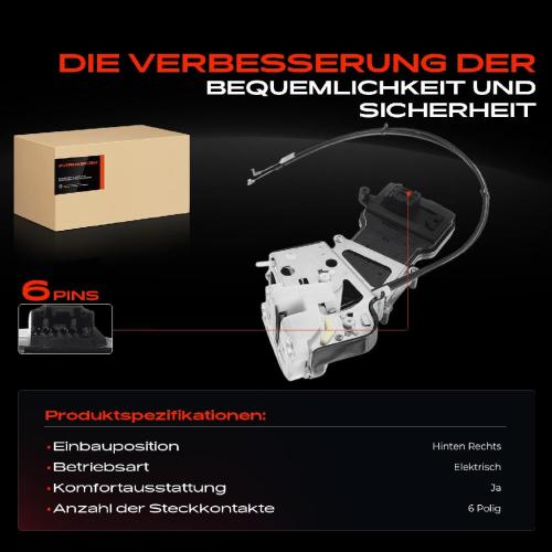 Frankberg 1x Türschloss Hinten Rechts für Mazda 6 Hatchback Stufenheck 1.8L 2.0L 2.3L 3.0L 2002-2007 Bild Frankberg 1x Türschloss Hinten Rechts für Mazda 6 Hatchback Stufenheck 1.8L 2.0L 2.3L 3.0L 2002-2007