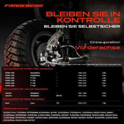 1x Querlenker Satz Vorderachse für FORD USA Expedition F-150 Crew Cab Pick-up Extended Standard Bild 1x Querlenker Satz Vorderachse für FORD USA Expedition F-150 Crew Cab Pick-up Extended Standard