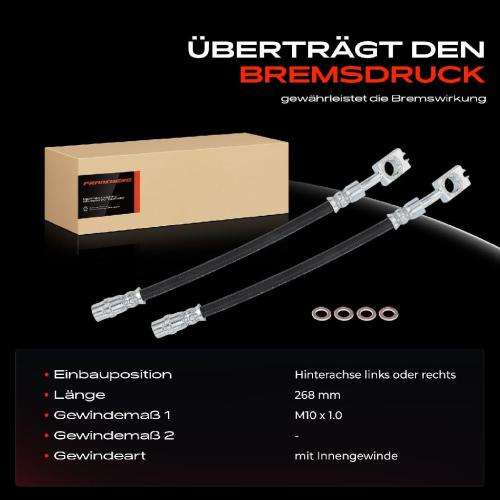 2x Bremsschlauch Bremsschläuche Hinten für Audi A4 8D B5 1.6L-2.8L Bild 2x Bremsschlauch Bremsschläuche Hinten für Audi A4 8D B5 1.6L-2.8L