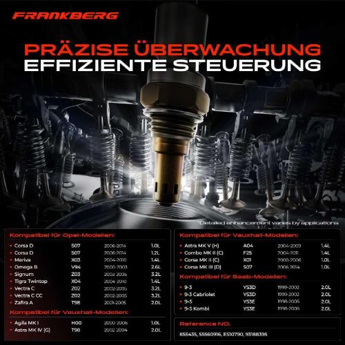 Frankberg 1x Lambdasonde Diagnosesonde Nach Katalysator für Opel Combo Zafira Family B A05 1.6L Bild Frankberg 1x Lambdasonde Diagnosesonde Nach Katalysator für Opel Combo Zafira Family B A05 1.6L