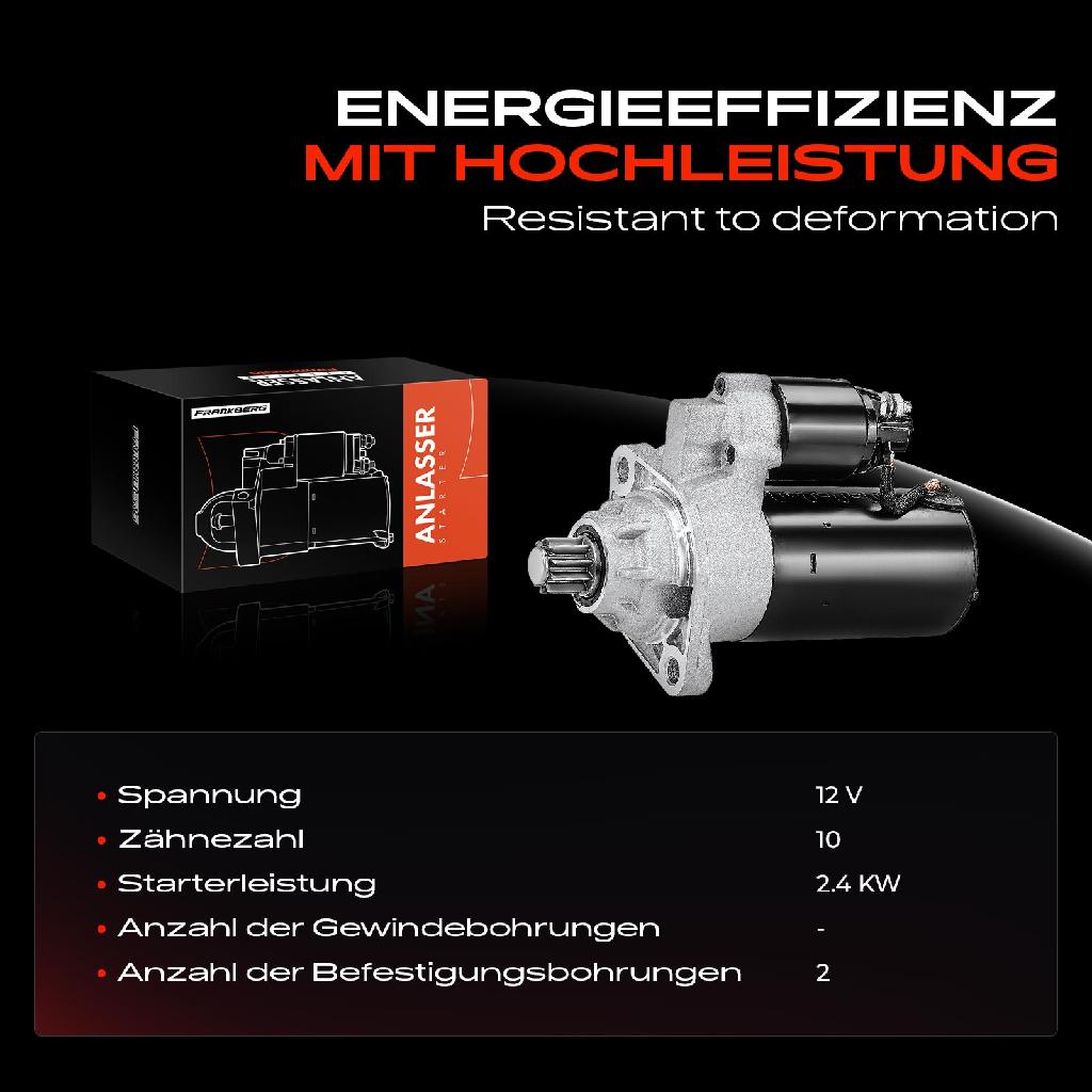 1x Anlasser Starter für VW Multivan V Transporter Bus Kasten Pritsche/Fahrgestell 2.5L 2003-2009