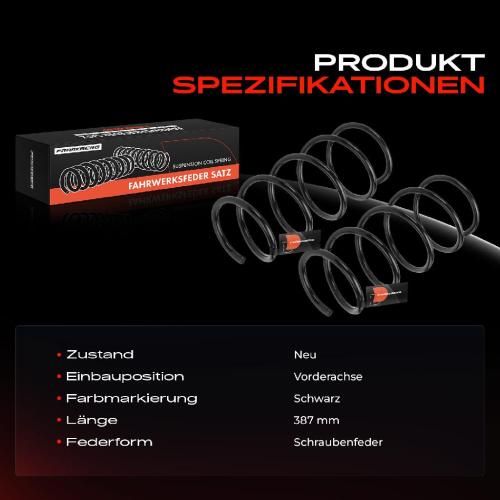 Frankberg 2x Fahrwerksfeder Vorderachse für Toyota Avensis Kombi T27 Avensis Stufenheck 2.2L 2009-2018 Bild Frankberg 2x Fahrwerksfeder Vorderachse für Toyota Avensis Kombi T27 Avensis Stufenheck 2.2L 2009-2018