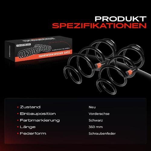 Frankberg 2x Fahrwerksfeder Vorderachse für Mercedes-Benz C-Klasse W204 T-Model S204 2007-2014 Bild Frankberg 2x Fahrwerksfeder Vorderachse für Mercedes-Benz C-Klasse W204 T-Model S204 2007-2014