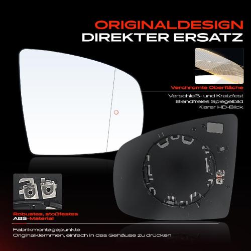 1x Spiegelglas Außenspiegel rechts für BMW X5 E70 X6 E71 E72 2006-2014 Bild 1x Spiegelglas Außenspiegel rechts für BMW X5 E70 X6 E71 E72 2006-2014