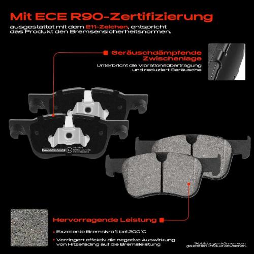 4x Bremsbeläge Vorderachse für Citroën C4 Grand Picasso II Spacetourer DA DE 2013-2025 Bild 4x Bremsbeläge Vorderachse für Citroën C4 Grand Picasso II Spacetourer DA DE 2013-2025