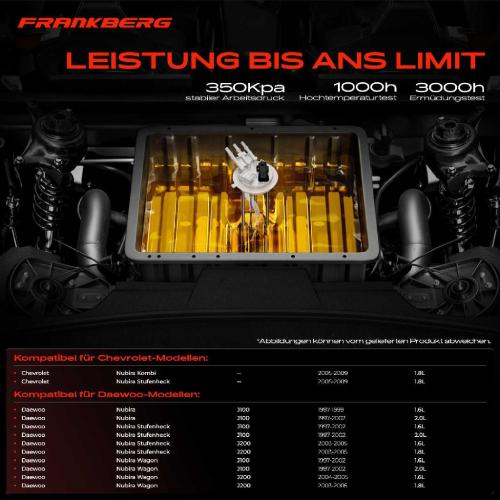 1x Kraftstoffpumpe für Chevrolet Nubira Kombi Stufenheck Daewoo Wagon 1.8L 1.6L 2.0L 1997-2009 Bild 1x Kraftstoffpumpe für Chevrolet Nubira Kombi Stufenheck Daewoo Wagon 1.8L 1.6L 2.0L 1997-2009