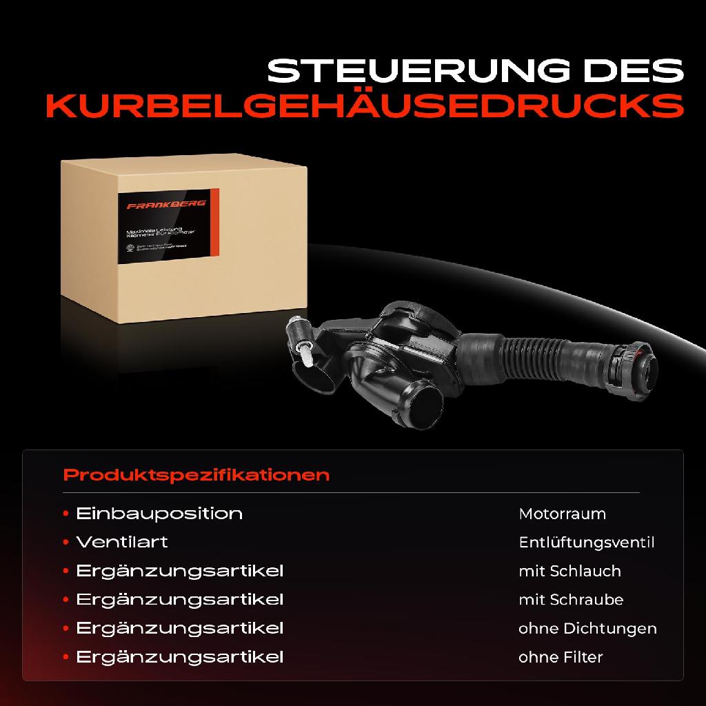 1x Ventil Kurbelgehäusentlüftung für Porsche Macan 95B Cayenne 92A