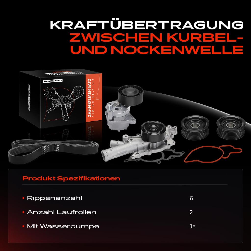1x Keilrippenriemensatz Wasserpumpe für Mercedes-Benz W203 W204 W211 S211