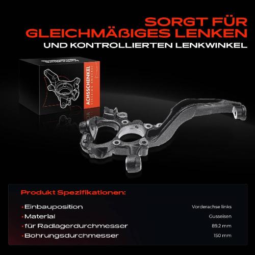 1x Achsschenkel Radaufhängung Vorderachse Links für Land Rover Discovery III L319 LA Bild 1x Achsschenkel Radaufhängung Vorderachse Links für Land Rover Discovery III L319 LA