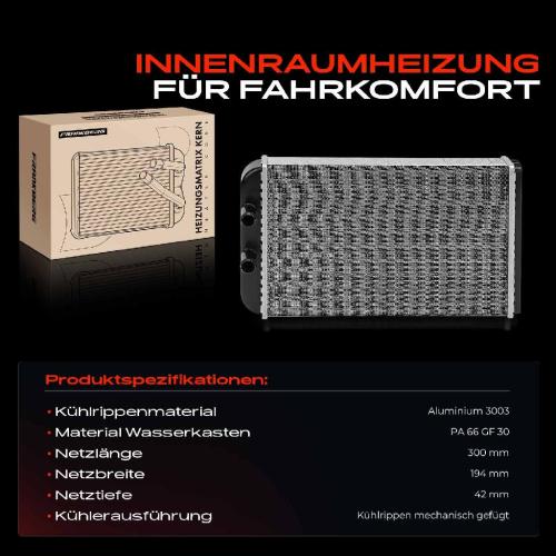 1x Wärmetauscher Innenraumheizung für Citroën Jumper Fiat Ducato Peugeot Boxer 244 Bild 1x Wärmetauscher Innenraumheizung für Citroën Jumper Fiat Ducato Peugeot Boxer 244