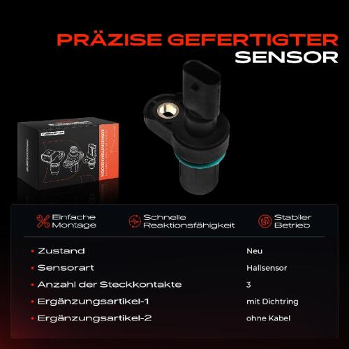 1x Nockenwellenposition Sensor für BMW E81 E87 F20 F21 E88 E82 F22 E90 F30 E92 E93 Bild 1x Nockenwellenposition Sensor für BMW E81 E87 F20 F21 E88 E82 F22 E90 F30 E92 E93