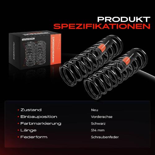 Frankberg 2x Fahrwerksfeder Vorderachse für Mercedes-Benz G-Klasse W463 Cabrio 1989-2000 Bild Frankberg 2x Fahrwerksfeder Vorderachse für Mercedes-Benz G-Klasse W463 Cabrio 1989-2000