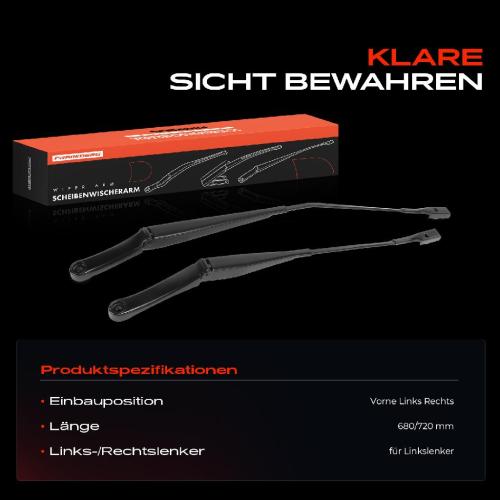 2x Wischerarm Scheibenwischer Vorne für Audi Q5 Van 8RB 2.0L 3.0L 2008-2017 Bild 2x Wischerarm Scheibenwischer Vorne für Audi Q5 Van 8RB 2.0L 3.0L 2008-2017