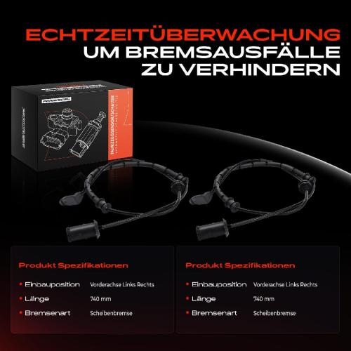 2x Warnkontakt Bremsbelagverschleiß Vorderachse für Opel Astra G CC Zafira A Saab 9-3 Bild 2x Warnkontakt Bremsbelagverschleiß Vorderachse für Opel Astra G CC Zafira A Saab 9-3