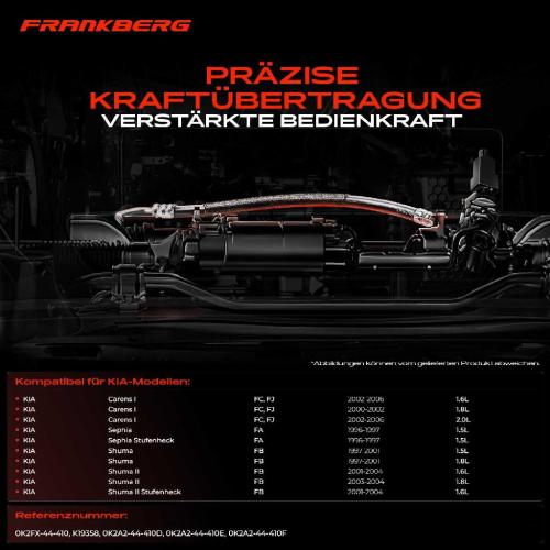 1x Seilzug Feststellbremse Hinterachse rechts für KIA Carens FC FJ Sephia FA Shuma FB Bild 1x Seilzug Feststellbremse Hinterachse rechts für KIA Carens FC FJ Sephia FA Shuma FB