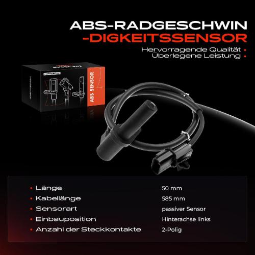 1x ABS Sensor Hinterachse links für Mitsubishi Space Runner N6W N7W Space Wagon N8W N9W 2.0L 2.4L 1998-2004 Bild 1x ABS Sensor Hinterachse links für Mitsubishi Space Runner N6W N7W Space Wagon N8W N9W 2.0L 2.4L 1998-2004