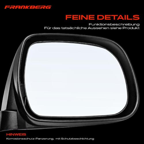Frankberg 1x Außenspiegel Rechts für Toyota Hilux VII Pick-up N1 N2 N3 2.5L 3.0L 2004-2010 Bild Frankberg 1x Außenspiegel Rechts für Toyota Hilux VII Pick-up N1 N2 N3 2.5L 3.0L 2004-2010